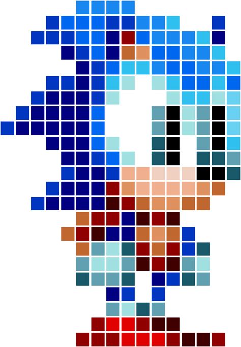 Beading For Kids. . Sonic pixel art grid